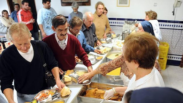 Imagen de un comedor social de Cáritas