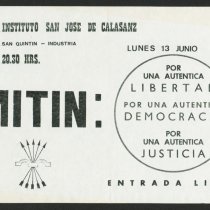  Mitin : por una auténtica libertad : por una auténtica democracia : por una auténtica justicia