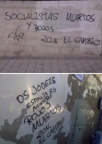 Pintadas en las paredes de Totana