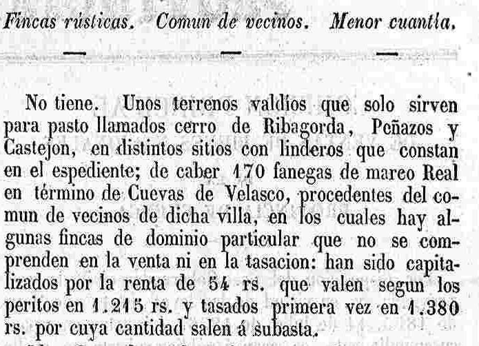 Imagen 2: Venta de bienes del común, que privó a los más campesinos sin tierras de la posibilidad de tener un ganado que pastara en los pastos comunales.