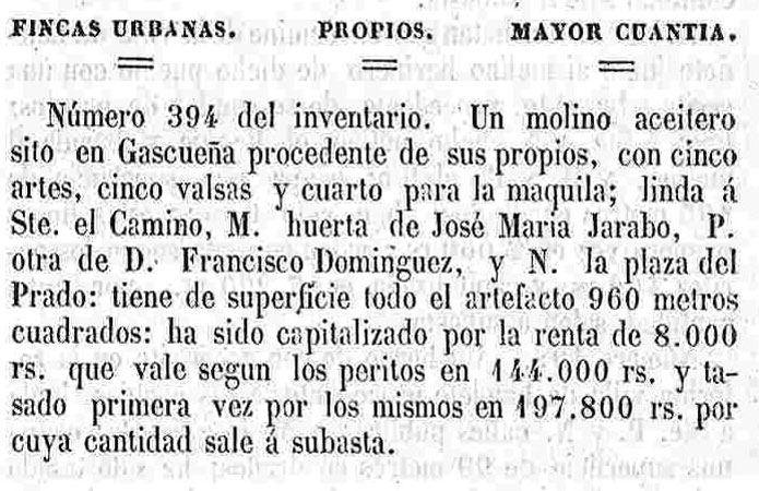 Imagen 3: Venta de bienes de propios, que privó a los ayuntamientos de la renta de su explotación.