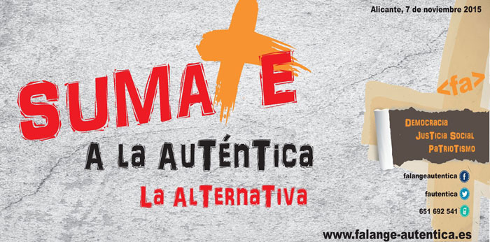 Día de Falange Auténtica en Alicante, el 7 de noviembre