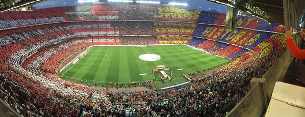 Gradas en la final de Copa del Rey