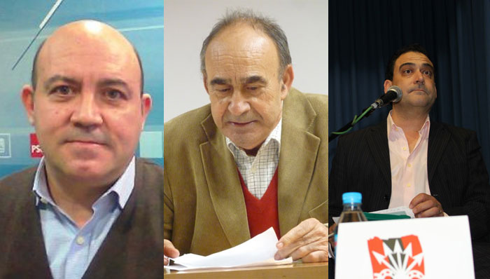 Pascual López (Alcalde de Cieza); Eduardo López Pascual (FA); Antonio Ortega (FA)