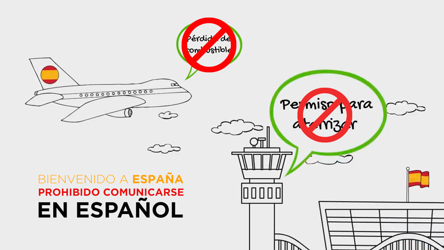 En Francia y en Portugal ya han pedido una excepción. Aqui el gobierno no esta haciendo nada para que los pilotos.y controladores puedan comunicarse en Español