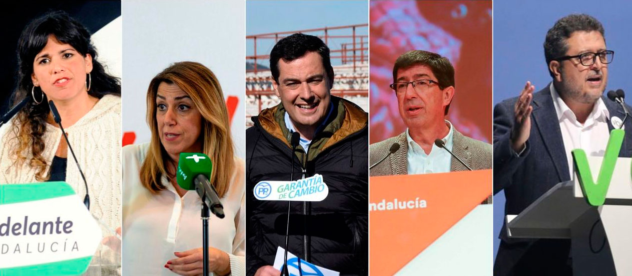 Candidatos elecciones andaluzas