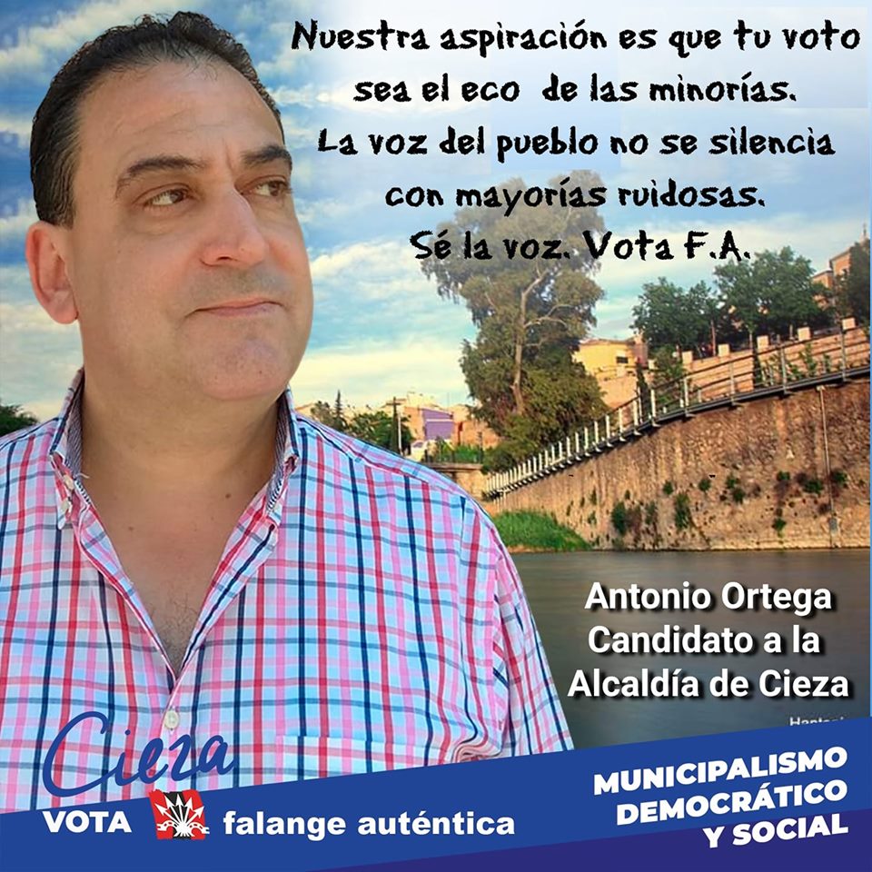 Antonio Ortega, candidato a la alcaldía de Cieza